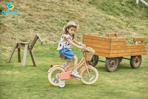 Glerc Little Molly 12 inch Kids Girls Bike for1 2-5 Years Old Child and Toddler, Peach, Size: 12 inch with Training Wheels, Orange - MadeInUSA - Image 8