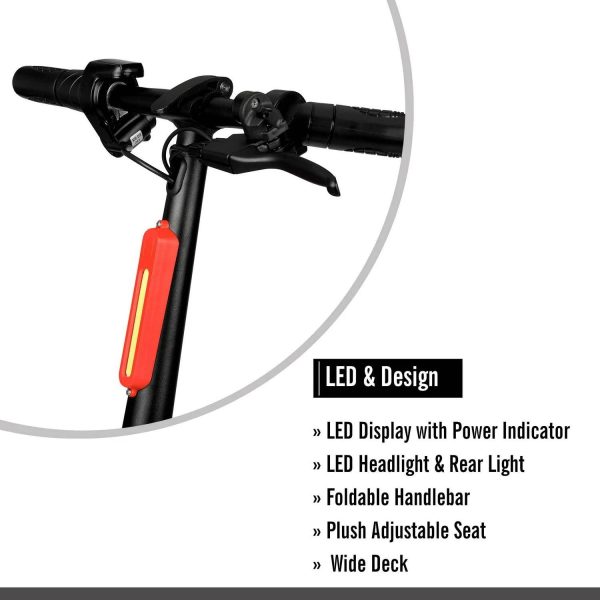 Hyper 36V Skute Commute 12 inch Seated Electric Scooter with Basket, 250W Motor, 13 Years+, Max Speed 15MPH, Size: 36 Volt - MadeInUSA - Image 4