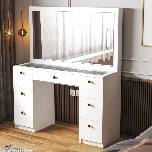 Boahaus Venus Modern Vanity Desk Ser, Black Finish, for Bedroom - MadeInUSA - Image 7