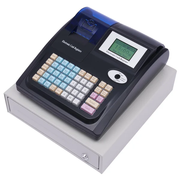 YIYIBYUS Cash Register Electronic POS System Cash Register with Drawer 48-Keys Electronic Cash Register for Small Business - MadeInUSA - Image 10