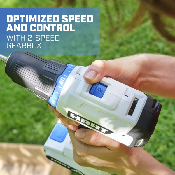 HART 20-Volt Cordless 2-Tool Combo Kit, 1/2-inch Drill/Driver, Impact Driver, (1) 1.5Ah Lithium-Ion Battery - MadeInUSA - Image 3