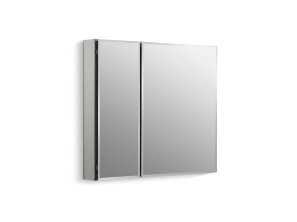 Kohler Aluminum Two Door Medicine Cabinet with Mirrored Door, 30 x 26" - MadeInUSA
