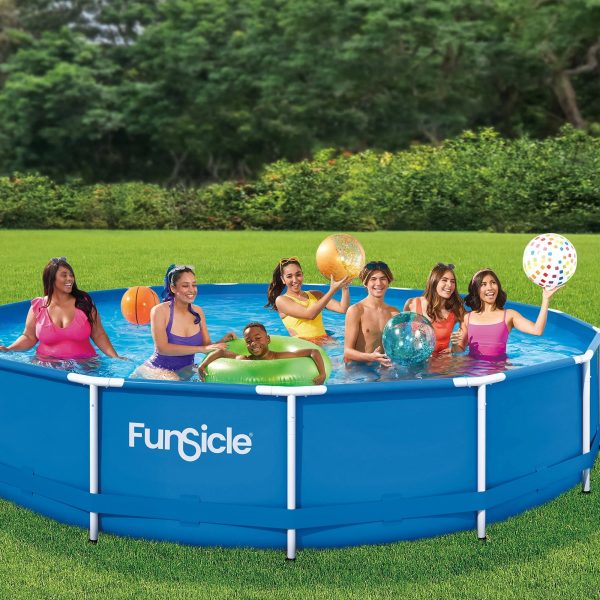 Funsicle 15 ft Activity Above Ground Frame Swimming Pool, with Filter Pump, Round, Age 6 & Up, Size: One Size - MadeInUSA - Image 4