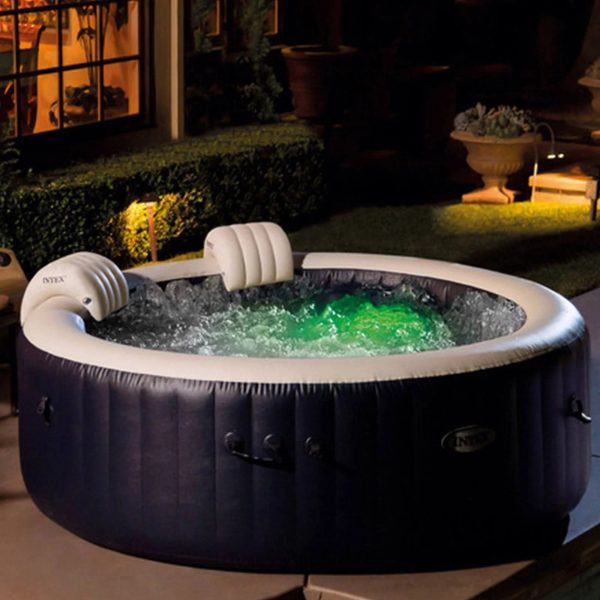 Intex 28429EP PureSpa Plus Portable Inflatable 4-Person Hot Tub Bubble Jet Spa, 77 in. x 28 in. - MadeInUSA - Image 3