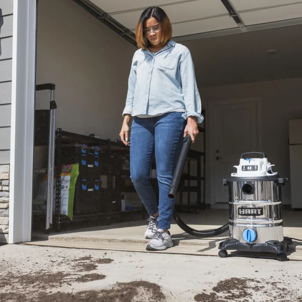 HART 8 Gallon 6 Peak HP Stainless Steel Wet/Dry Vacuum, VOC812SF 3701 - MadeInUSA - Image 4