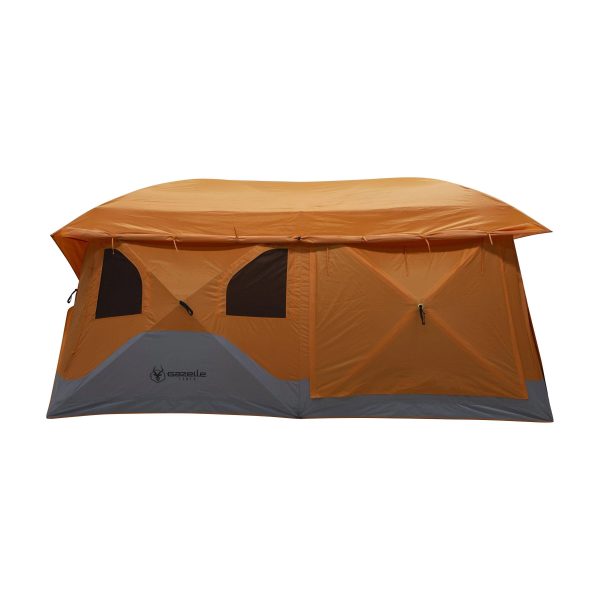 Gazelle T4 Plus 8 Person Portable Pop Up Camping Hub Orange Tent - MadeInUSA - Image 11