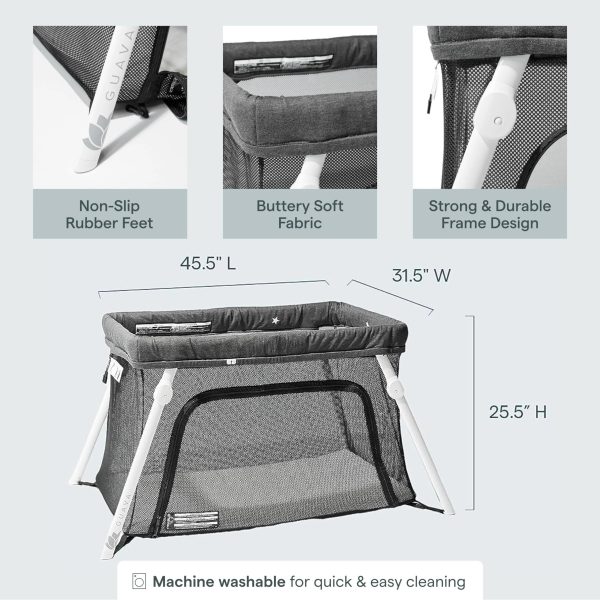Lotus Travel Crib - Backpack Portable, Lightweight, Easy to Pack Play-Yard - MadeInUSA - Image 7