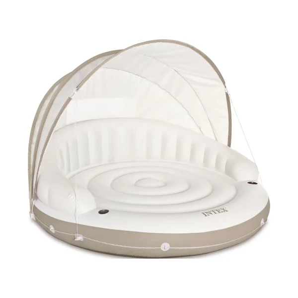 Intex Inflatable Canopy Island Float Lounge, 78.5 x 59 - MadeInUSA