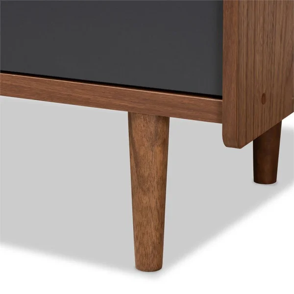 Bowery Hill Mid-Century Brown and Grey Gradient Finished Wood 3-Drawer Chest - MadeInUSA - Image 6