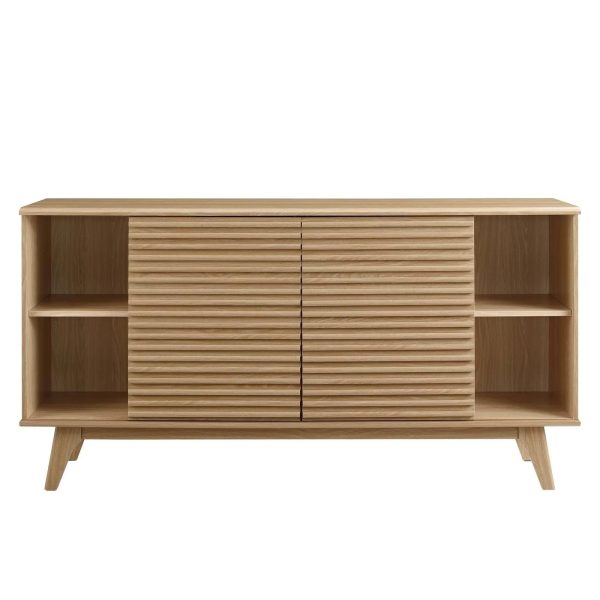 Modway Render 63 inch Sideboard Buffet Table or TV Stand, Oak, Size: 17.5 x 63 x 32.5 - MadeInUSA - Image 3