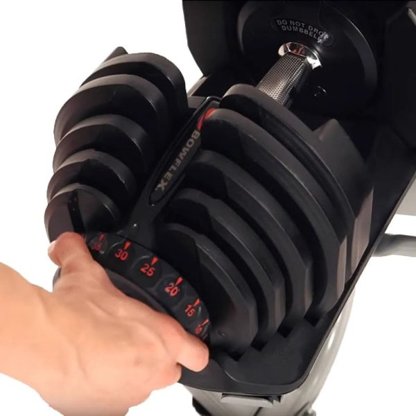 Bowflex SelectTech 1090 Adjustable Dumbbell, 10-90 lbs, Black - MadeInUSA - Image 2