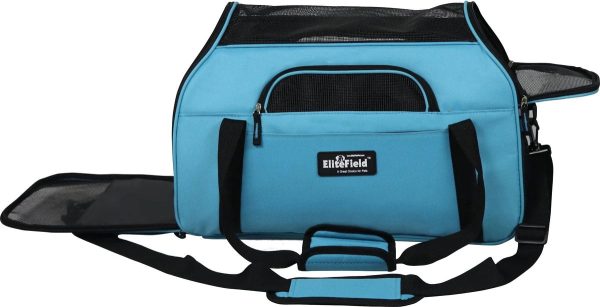EliteField SoftSided AirlineApproved Pet Carrier Bag, Sky Blue - MadeInUSA - Image 2