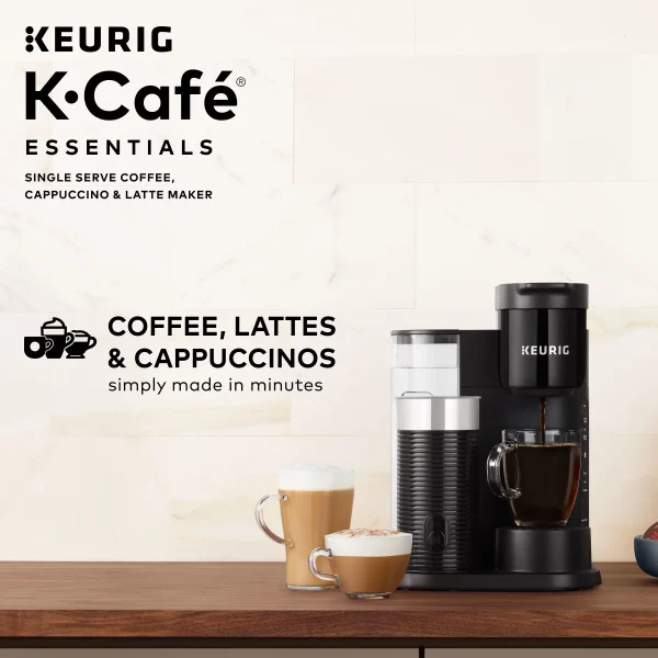 Keurig K-Café Essentials Single Serve K-Cup Pod Coffee Maker, Black - MadeInUSA - Image 4