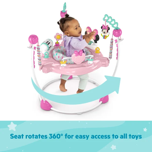 Disney Baby MINNIE MOUSE Forever Besties Infant Activity Center Jumper, Pink, Unisex, Newborn+ - MadeInUSA - Image 4