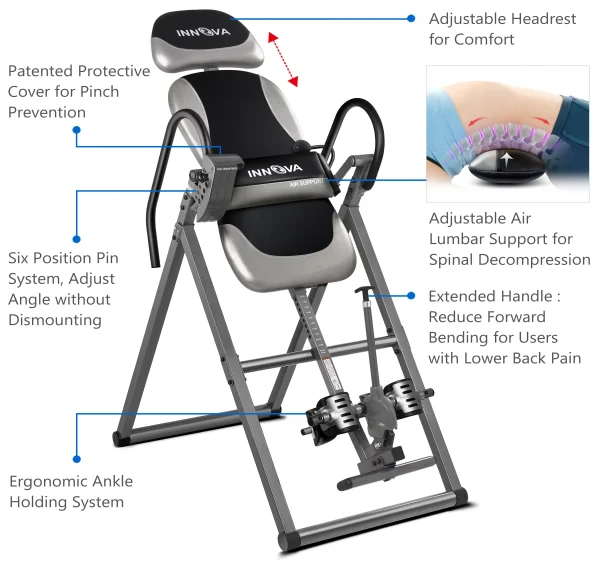 Innova ITX9900 Heavy Duty Inversion Table with Air Lumbar Support - MadeInUSA - Image 2