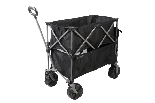 Ozark Trail Double Decker Folding Wagon with Extension Handle, Black - MadeInUSA - Image 7