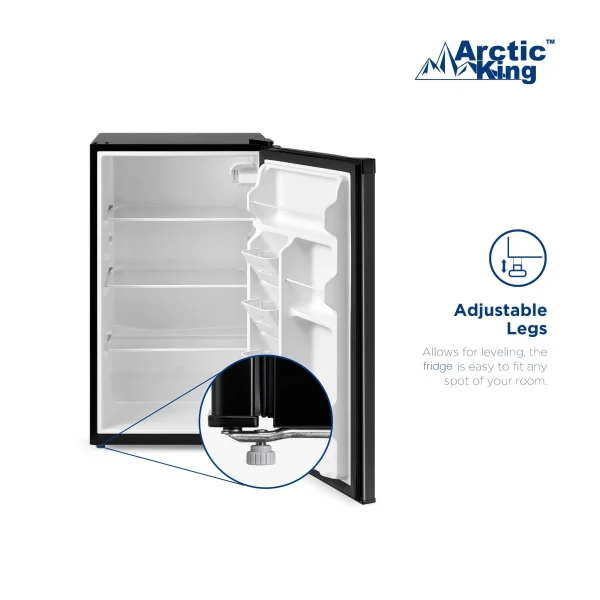 Arctic King 4.4 Cu ft One-Door No Freezer Mini Fridge, Black Stainless Steel Look E-Star, ARM44A5ASL - MadeInUSA - Image 9