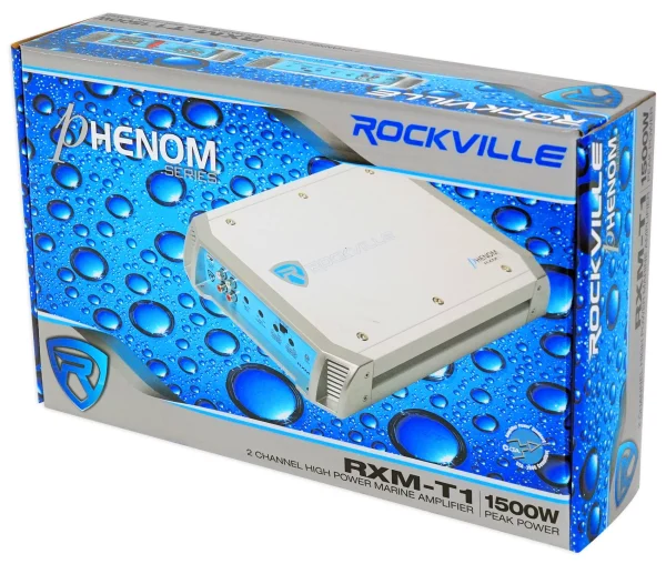 Rockville RXM-T1 1500 Watt Peak Marine/Boat 2 Channel Amplifier Stereo Amp - MadeInUSA - Image 8