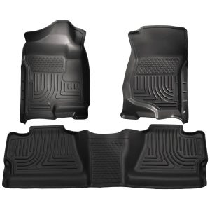 Husky Liners 98201 Combo Front & Back Weatherbeater Floor Liners, Black - MadeInUSA
