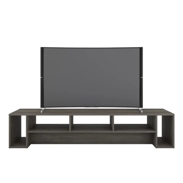 Nexera Rustik TV Stand for TVs up to 80 in., Bark Gray - MadeInUSA