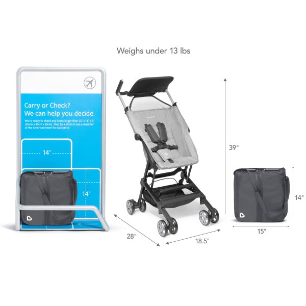 Munchkin - Sparrow Ultra Compact Stroller, Grey - MadeInUSA - Image 9
