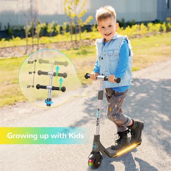 Kistp Electric Scooter for Kid's Age 6-12, up to 6.2 Mph, up to 110 Lbs., Adjustable Handlebar - MadeInUSA - Image 3