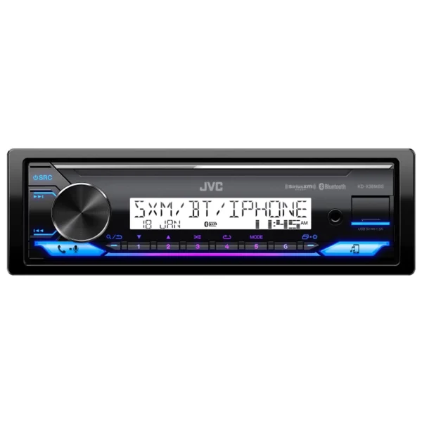 JVC KD-X38MBS 1-Din Car/Marine/UTV/Motorcycle Stereo Receiver w/Bluetooth/USB - MadeInUSA - Image 3