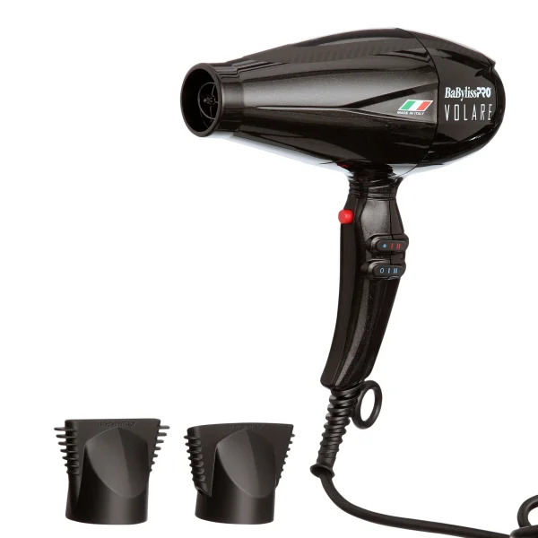 BaBylissPRO Nano Titanium Volare V1 Full-Size Dryer Ferrari-Designed Engine Black - MadeInUSA
