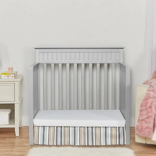 Dream On Me Harbor 4-in-1 Convertible Mini Crib in Pebble Grey - MadeInUSA - Image 6