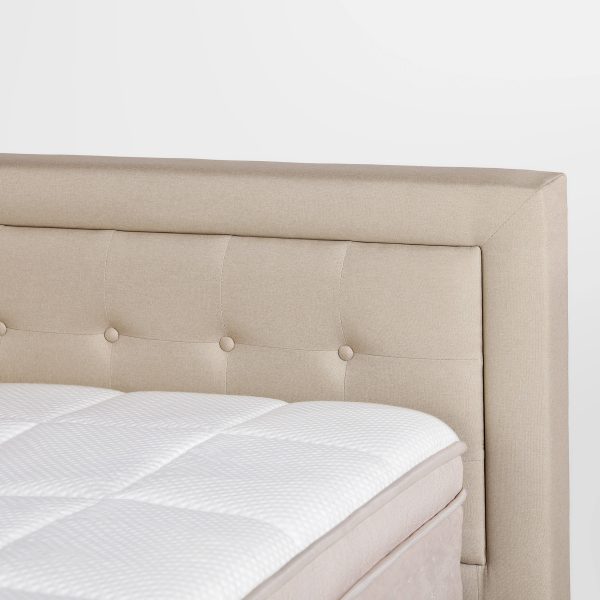 Bed Frame with Upholstered Button Tufted Headboard | Twin size, Linen by Nectar Mattress | Compare to Saatva, Purple, and Casper - MadeInUSA - Image 9