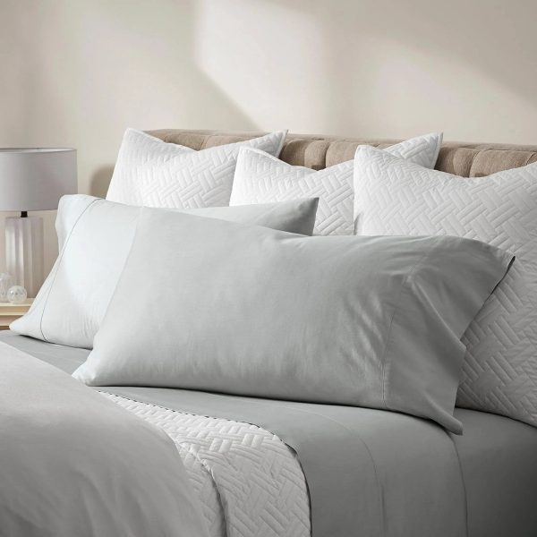 Boll & Branch Signature Hemmed Sheet Set, Full - Shore - MadeInUSA - Image 11