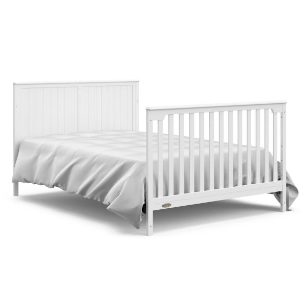 Graco Hadley 4-in-1 Convertible Crib and Changer with Drawer (White) - MadeInUSA - Image 11