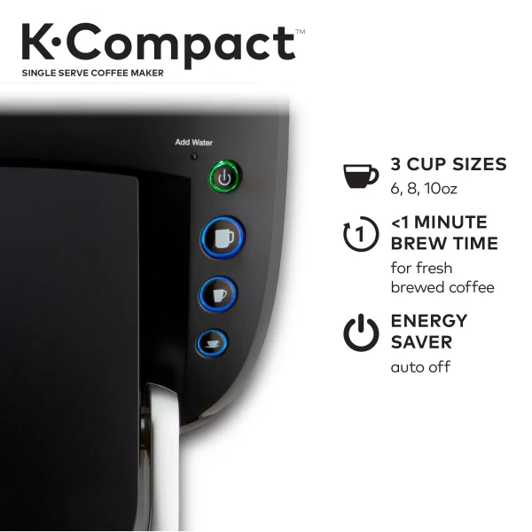 Keurig K-Compact Single-Serve K-Cup Pod Coffee Maker, Black - MadeInUSA - Image 5