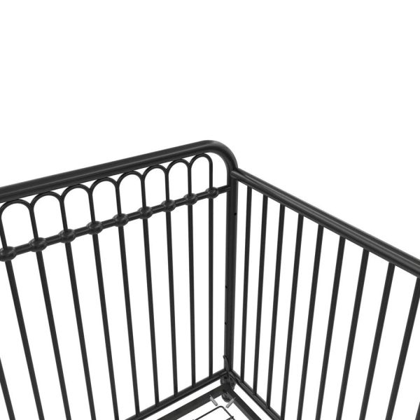 Little Seeds Raven Metal 3-in-1 Convertible Nursery Crib, Black - MadeInUSA - Image 10