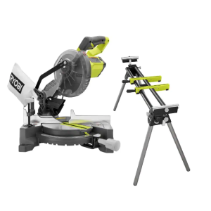 RYOBI Miter Saw TS1144A18MS01G 9 Amp 714 in. Compound Miter Saw with Universal QUICKSTAND - MadeInUSA