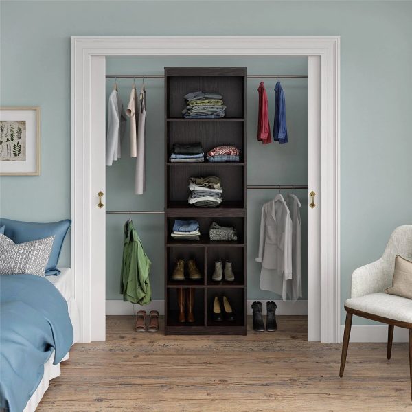 SystemBuild Rochon Closet Storage System in Espresso, Brown - MadeInUSA
