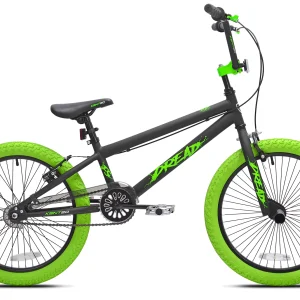 Kent 20 in. Dread BMX Boys Child Bike, Green and Black - MadeInUSA