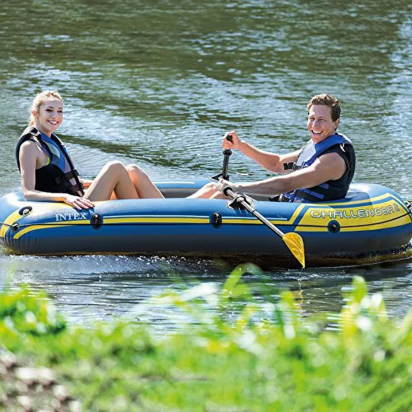 Intex Challenger 2, 2-Person Inflatable Boat Set with French Oars and High Output Air-Pump (Latest Model) - MadeInUSA - Image 3