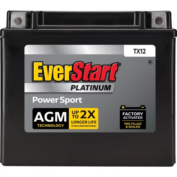 EverStart Premium AGM PowerSport Battery, Group Size TX12 12 Volt, 180 CCA - MadeInUSA - Image 3