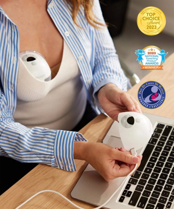 Momcozy Muse 5 Hands Free Breast Pump Wearable, Electric Breast Pump Portable Gray with Breast Pump Bag, Size: 24 mm - MadeInUSA - Image 8