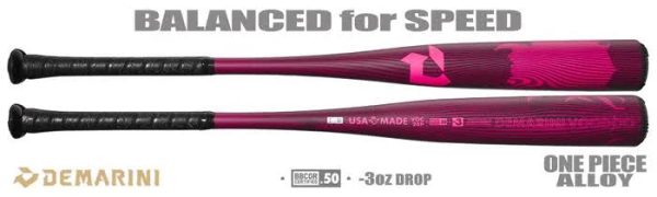 2024 DeMarini Neon Pink Voodoo One -3 BBCOR Baseball Bat, 33"/30 oz - MadeInUSA - Image 7