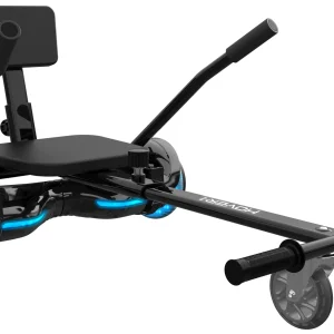 Hover-1 Turbo Hoverboard and Kart Combo, Infinity LED Wheels, Black - MadeInUSA