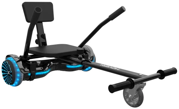 Hover-1 Turbo Hoverboard and Kart Combo, Infinity LED Wheels, Black - MadeInUSA