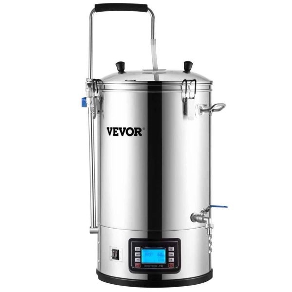 VEVOR Electric Brewing System 9.2 Gal/35 L Brewing Pot All-in-One Home Beer Brewer w/Pump - 9.6Gal - MadeInUSA