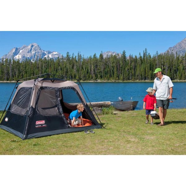 Coleman Instant 4-Person Cabin Tent, Tan/Black - MadeInUSA - Image 3