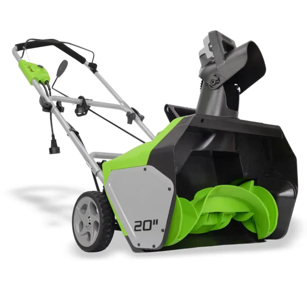 Greenworks 13 Amp 20 in. Corded Electric Snow Thrower, 2600502 - MadeInUSA - Image 3