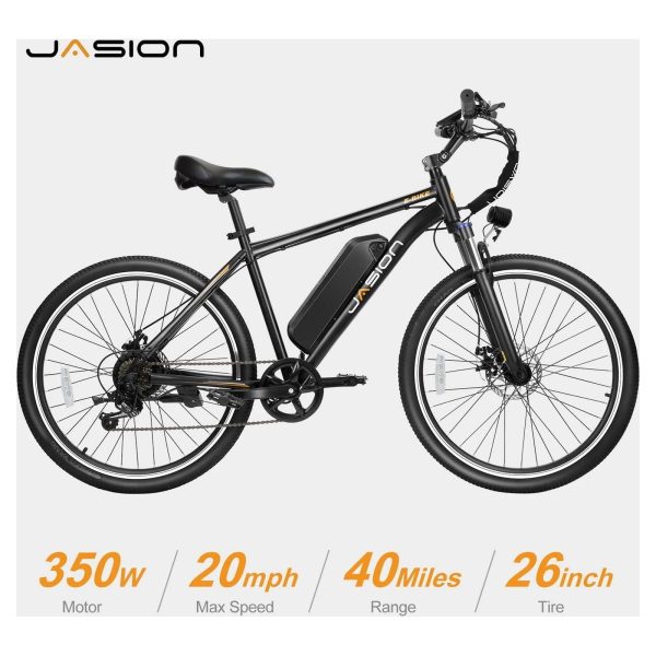 Jasion Electric Mountain Bike for Adults, 26" Tires, 350W Brushless Mo - MadeInUSA - Image 5