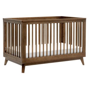 Babyletto Scoot 3-in-1 Convertible Crib with Toddler Bed Conversion Kit - Natural Walnut - MadeInUSA