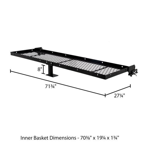 Elevate Outdoor 71.75in W Rear RV Frame Storage Rack - 200 lb. Capacity - MadeInUSA - Image 3
