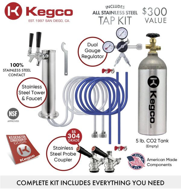 Kegco Z163S Dual Tap Stainless Steel Commercial/Residential Digital Kegerator - 24" Wide - MadeInUSA - Image 11